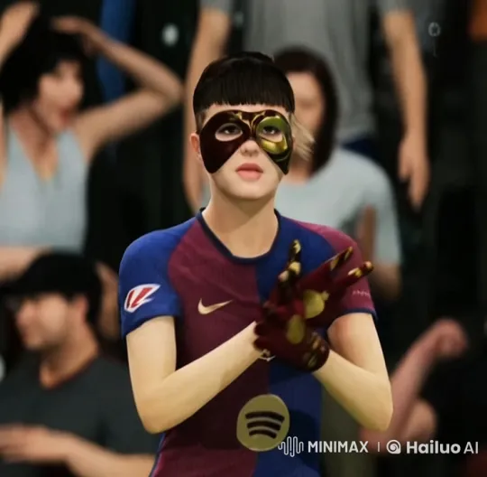 Person in Uniform Smokes Amidst Stadium Cheering – AI Generated Video | Hailuo AI