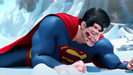 Superman Defeated by Unexpected Snowy Rescuer – AI Generated Video | Hailuo AI