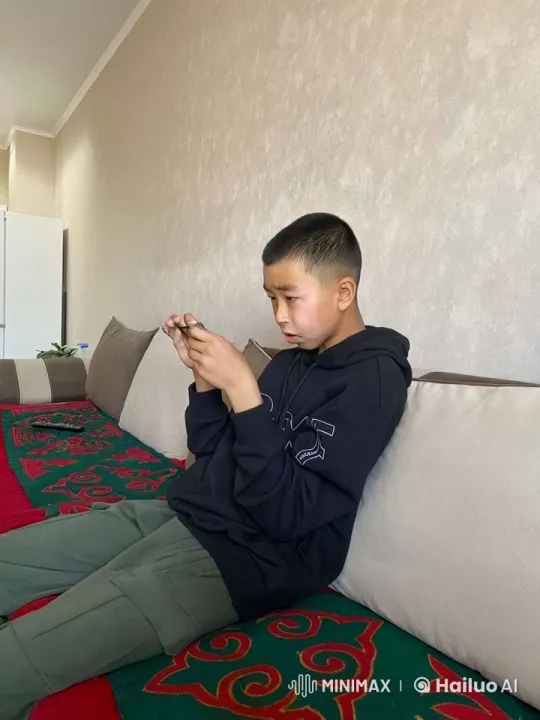 Boy Transforms into Zombie-Like State Playing Mobile Games – AI Generated Video | Hailuo AI