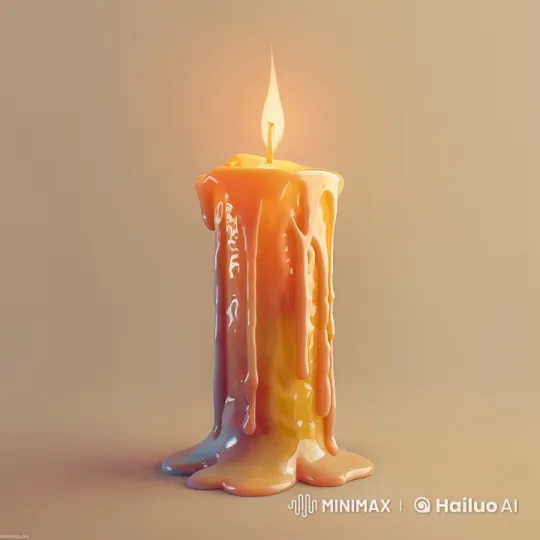 Enhancing Candle Image with Realistic Flame and Melting Effect – AI Generated Video | Hailuo AI