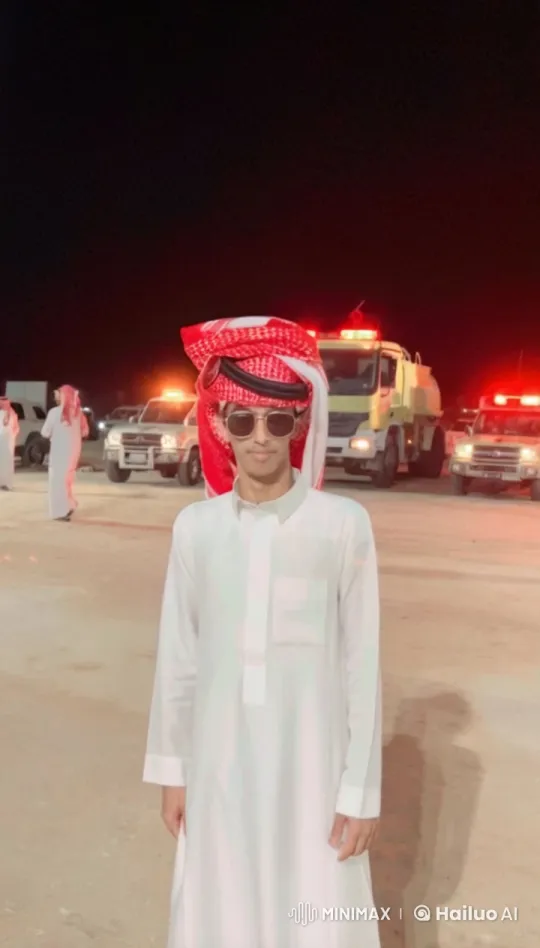 Young Man in Traditional Attire Smokes at Night – AI Generated Video | Hailuo AI