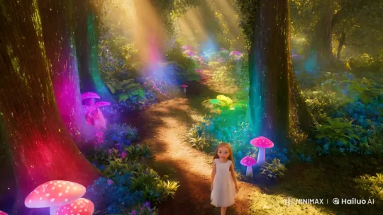 Lily's Enchanted Journey Through Rainbow Forest – AI Generated Video | Hailuo AI
