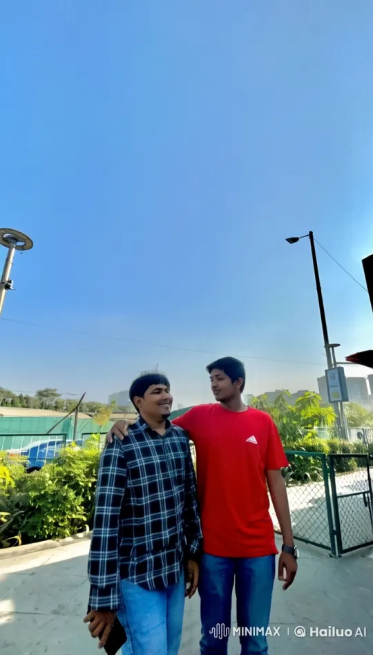 Live2D Animated Scene: Red Shirt Kiss on Checkered Shirt – AI Generated Video | Hailuo AI