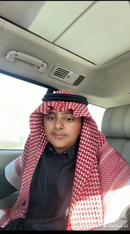 Young Person Smoking in Car with Traditional Attire – AI Generated Video | Hailuo AI