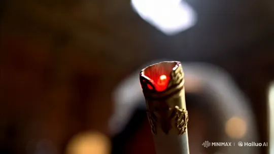 Vintage Glamour: Woman Smokes in Opulent Parlor – AI Generated Video | Hailuo AI