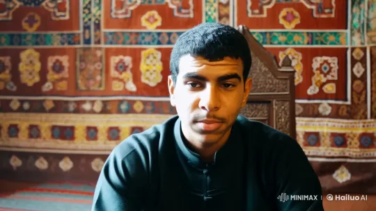 Contemplative Man in Ornate Room with Cigarette – AI Generated Video | Hailuo AI