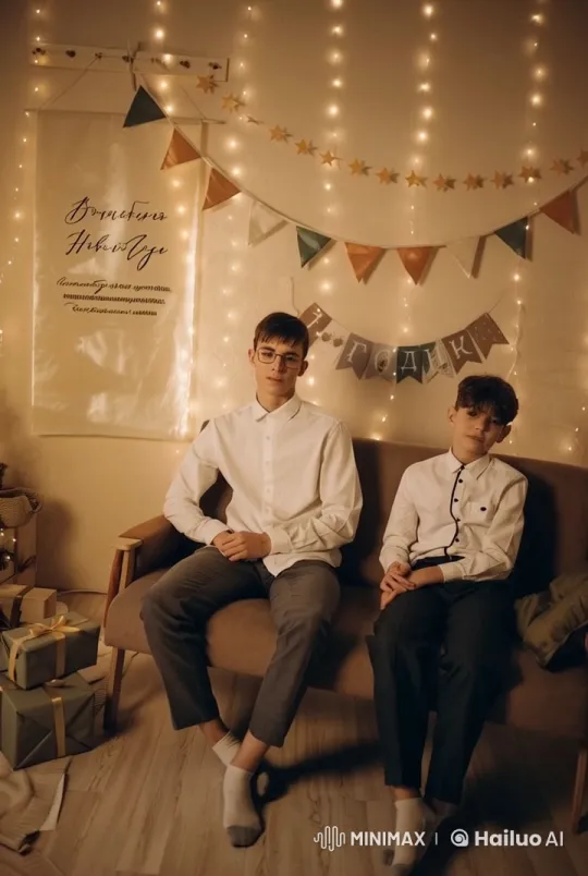 Boys Kiss Tenderly in Festive Live2D Animation – AI Generated Video | Hailuo AI
