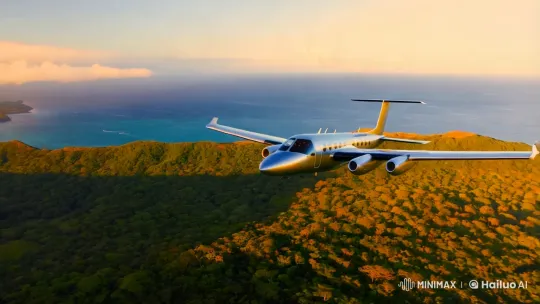 Graceful Flight Over Hawaii's Sky – AI Generated Video | Hailuo AI