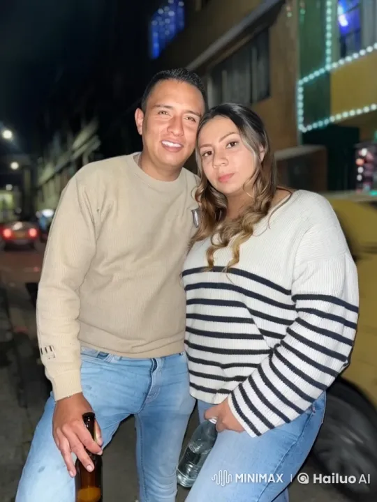 Affectionate Moment on a Cozy Night Street – AI Generated Video | Hailuo AI