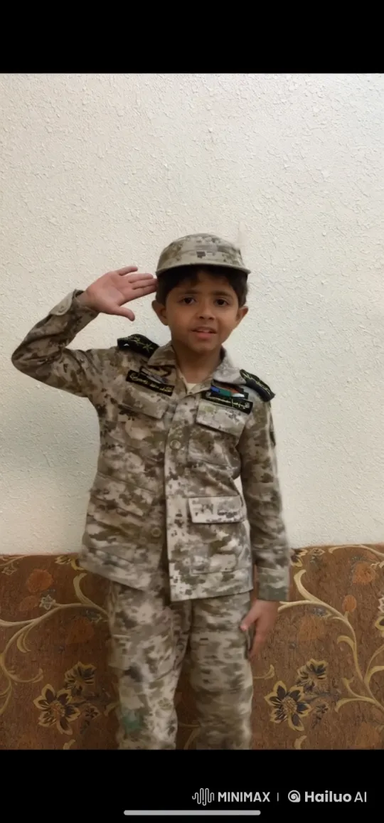 Young Boy Mimics Military Salute and Smoking – AI Generated Video | Hailuo AI