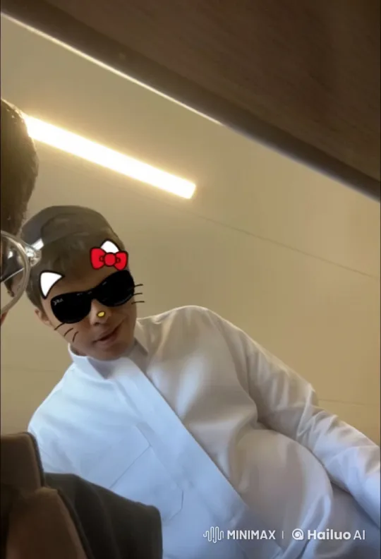 Whimsical Man in Cat-Eared Sunglasses Smoking – AI Generated Video | Hailuo AI