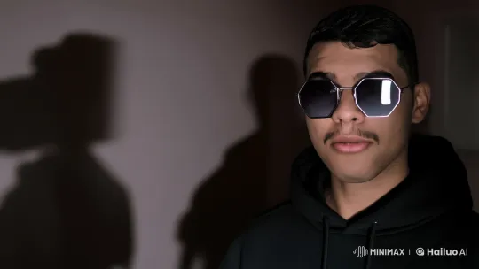 Contemplative Young Man in Moody Atmosphere – AI Generated Video | Hailuo AI