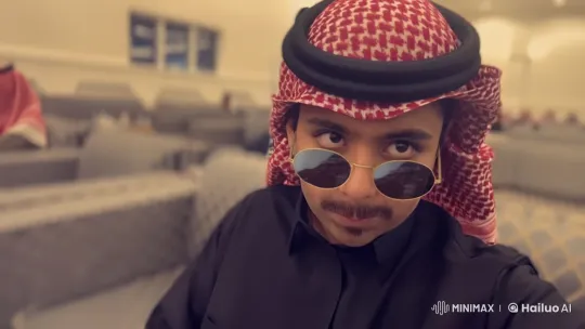 Traditional Attire, Smoking in Serene Setting – AI Generated Video | Hailuo AI