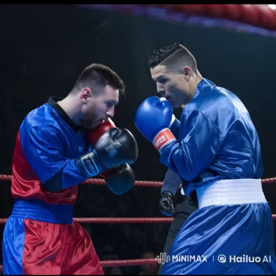 Intense Boxing Match in Shimmering Satin Gear – AI Generated Video | Hailuo AI