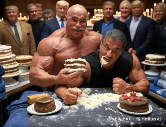 Muscular Man Flexes Strength in Festive Arm-Wrestling Contest – AI Generated Video | Hailuo AI