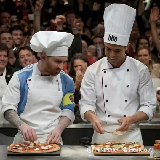 Messi vs. Ronaldo: Chefs Compete in a Pizza Cook-Off – AI Generated Video | Hailuo AI