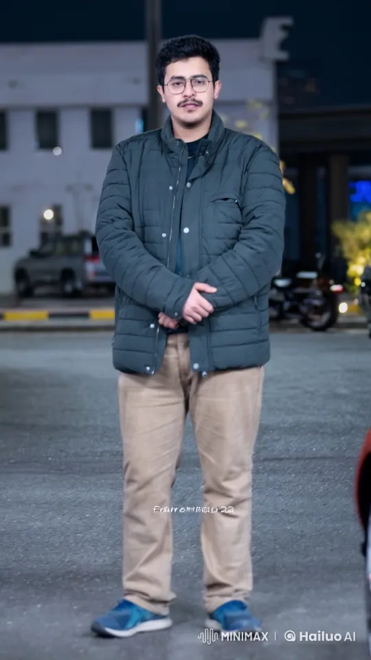 Man Smoking in Urban Night Setting – AI Generated Video | Hailuo AI