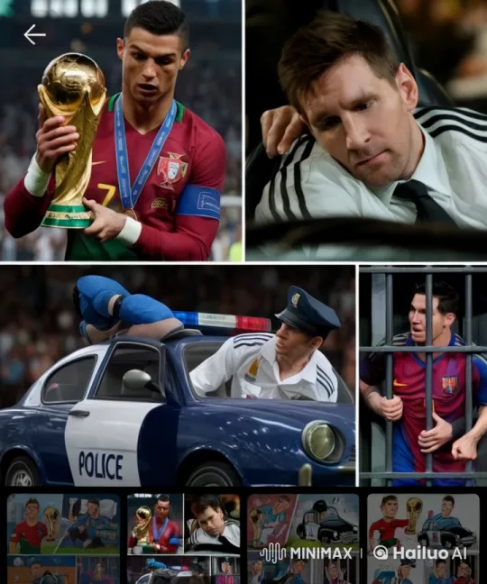 Ronaldo Steals Messi's World Cup Trophy in Prank Video – AI Generated Video | Hailuo AI