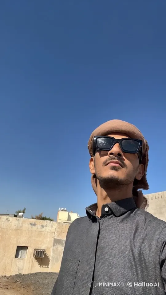 Person Smoking Calmly Against Steady Sky and Buildings – AI Generated Video | Hailuo AI