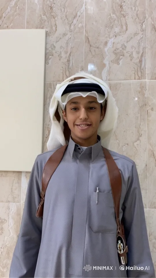 Man Smoking in Traditional Attire Against Marble Wall – AI Generated Video | Hailuo AI