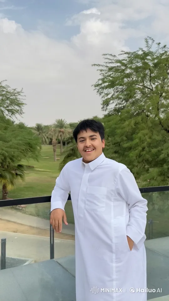 Man Smokes Cigarette on Balcony Amidst Lush Greenery – AI Generated Video | Hailuo AI