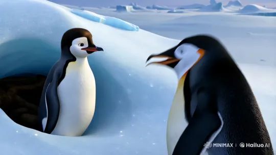 Pingo's Journey: Family and Survival in Antarctica – AI Generated Video | Hailuo AI