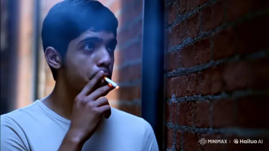 Young Man Contemplates in Dim Alleyway – AI Generated Video | Hailuo AI
