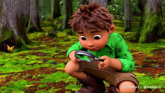 Luisito's Curious Exploration in a Verdant Forest – AI Generated Video | Hailuo AI