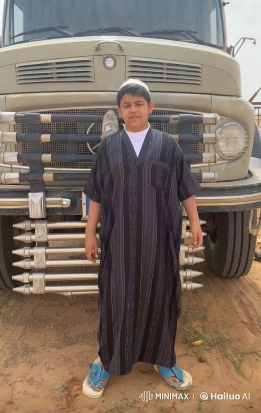 Young Person Smokes in Front of Truck in Rural Setting – AI Generated Video | Hailuo AI