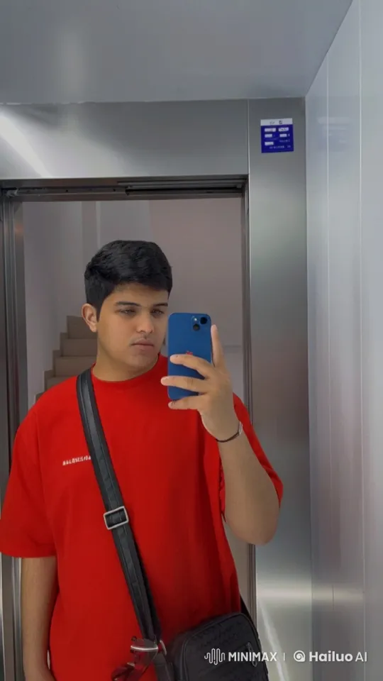 Young Man Smoking in Modern Elevator – AI Generated Video | Hailuo AI