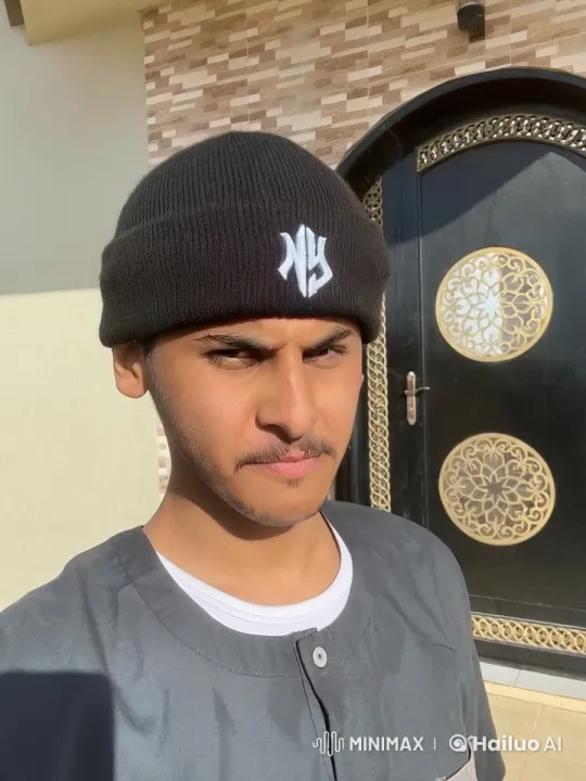 Person Smoking in Front of Decorative Door – AI Generated Video | Hailuo AI