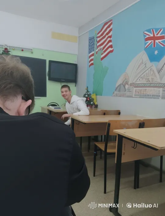 Animated Classroom: Boy Juggles and Eats Bricks – AI Generated Video | Hailuo AI