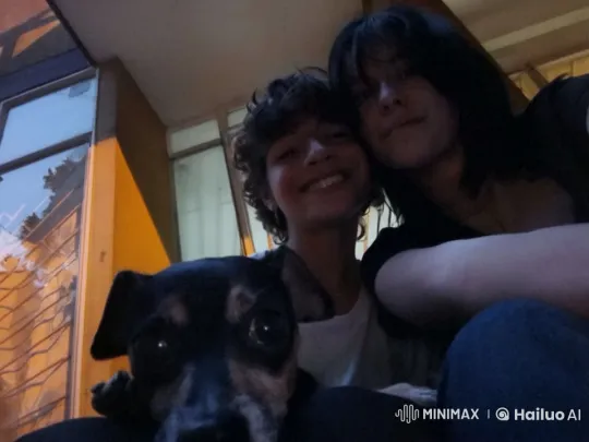 Boy, Girl, Dog, and Teenager's Affectionate Moment – AI Generated Video | Hailuo AI