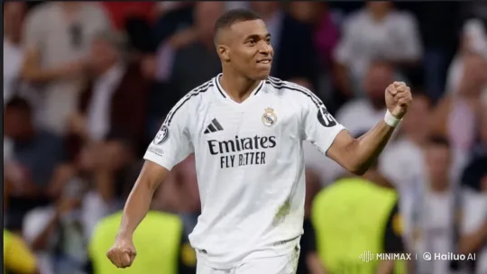 Mbappé Celebrates in Real Madrid Jersey – AI Generated Video | Hailuo AI