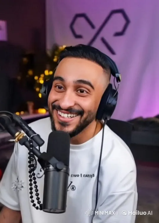 Podcast Studio Ambiance with Host and Cozy Atmosphere – AI Generated Video | Hailuo AI
