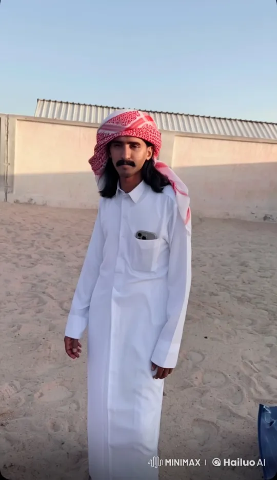 Man Enjoying a Cigarette in Traditional Attire – AI Generated Video | Hailuo AI