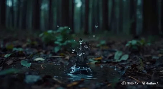 Night Forest: Water to Sword Transformation – AI Generated Video | Hailuo AI