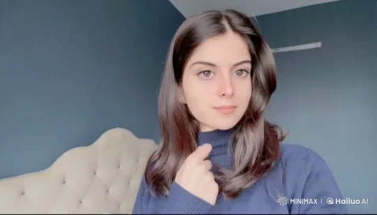Contemplative Person Smoking in Blue-Gray Bedroom – AI Generated Video | Hailuo AI