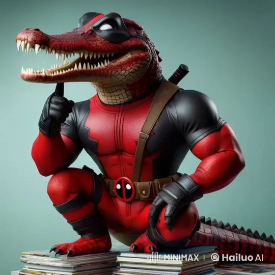 Humanoid Crocodile Superhero Prepares to Confront Llama – AI Generated Video | Hailuo AI