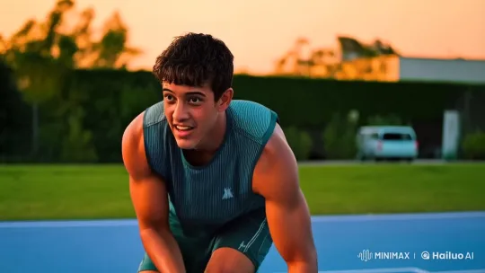 Basketball Player Soars with Fiery Dunk at Sunset – AI Generated Video | Hailuo AI