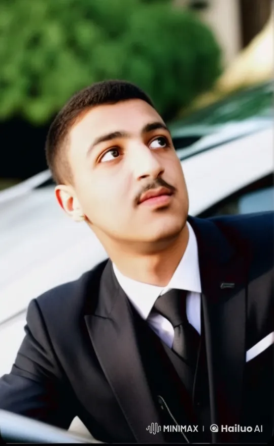Young Man in Suit Contemplates Outdoors with Cigarette – AI Generated Video | Hailuo AI