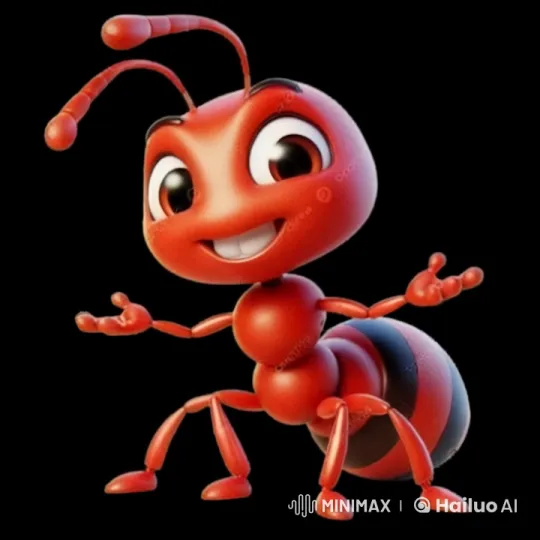 Animated Red Ant Delights with Joyful Dance Moves – AI Generated Video | Hailuo AI