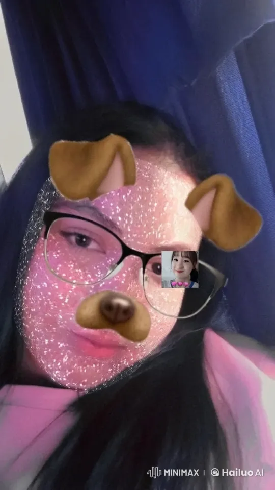 Girl with Cartoon Dog Ears Kisses Off-Camera Korean Male – AI Generated Video | Hailuo AI