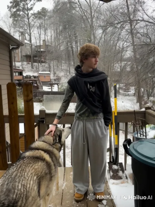 Young Person Transforms into Monster Amidst Snowy Setting – AI Generated Video | Hailuo AI