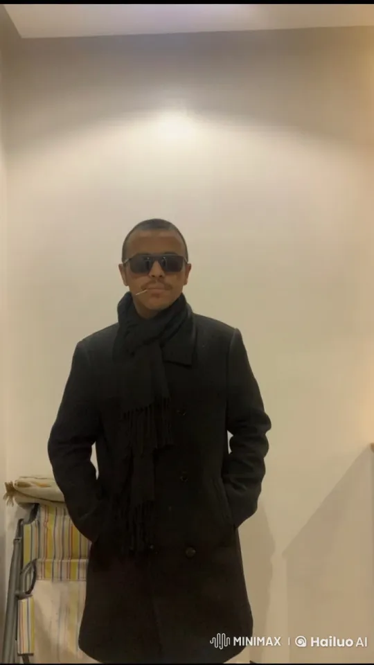 Man Smokes Calmly in Cozy Indoor Setting – AI Generated Video | Hailuo AI