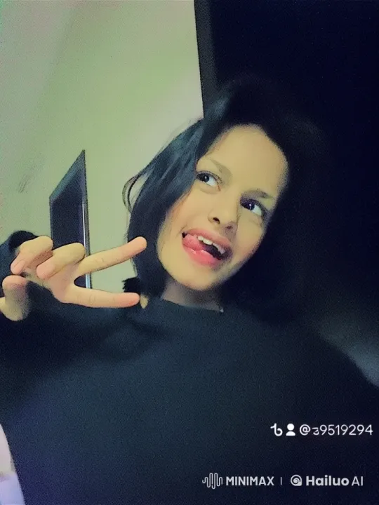 Live2D Rendered Person Waves Peace Sign, Smokes – AI Generated Video | Hailuo AI
