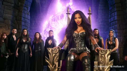 Sorceress Leads Coven in Mystical Spell-Casting – AI Generated Video | Hailuo AI