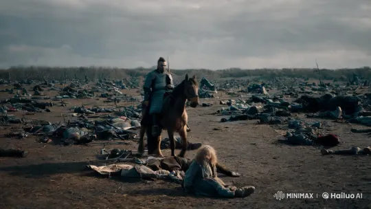 Warrior Protects a Child on a Silent Battlefield – AI Generated Video | Hailuo AI