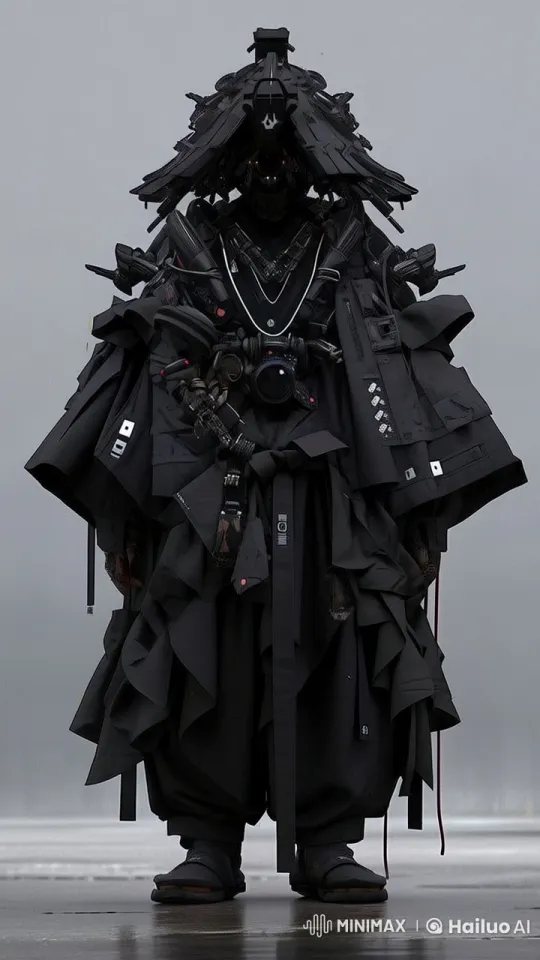 Futuristic Samurai Armor Display in Live2D Animation – AI Generated Video | Hailuo AI