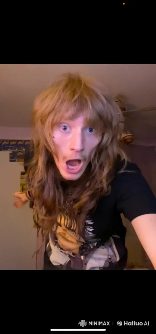 Person with Blood Dripping from Mouth in Dim Room – AI Generated Video | Hailuo AI